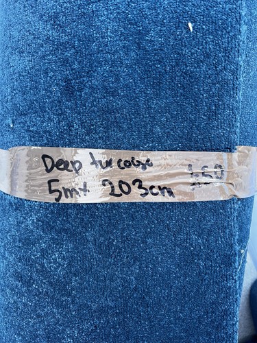 Carpet offcut deep turquoise