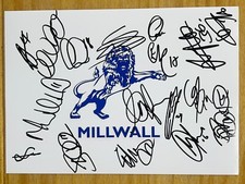 Hand Signed A4 Team Sheet -