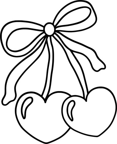 Cherry bow cute - bow, fruit
