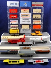Various MAJORETTE & MATCHBOX CONVOY CONTAINERS & TRAILERS 4 TRUCK UNITS Mix Lot