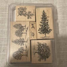 Stampin' Up Trees Oak autumn wooden craft stamps set bundle