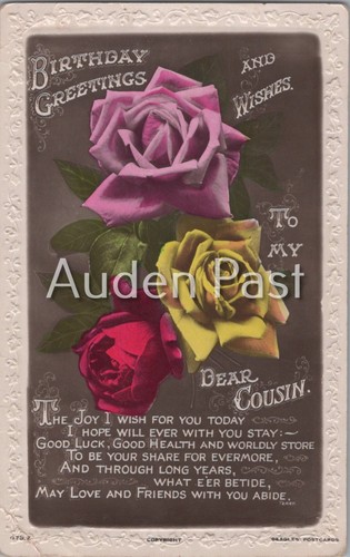 1910 rppc birthday - 1910,