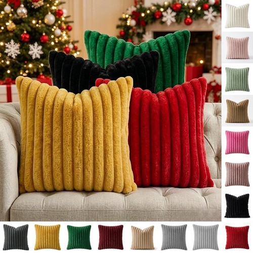New plush plain cushion - new,