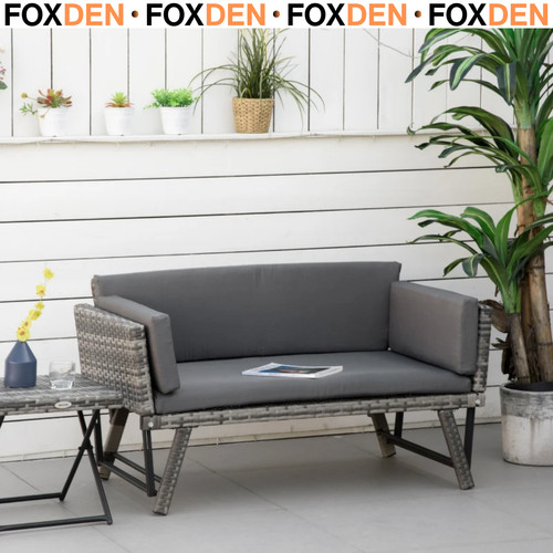 Rattan folding daybed - 1,