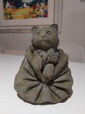 Rare Vintage Stone Cat In A