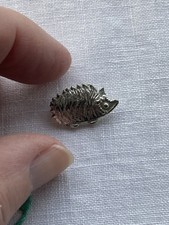 Handmade , Sterling Silver Hedgehog Slider Pendant . Very Cute!