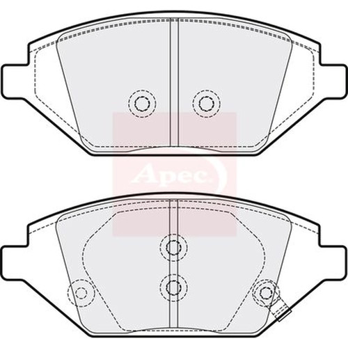 Apec front brake pad - front,