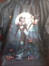Nightmare Before Christmas Hoodie Jack Skellington Size M New