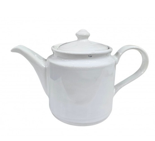 White ceramic tea - white, pot