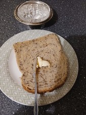 Silver Butter Bowl With A Small Knife And Glass Bowl APROX 98 GR/ 900 Silver 