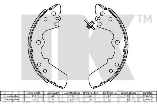Fits 2714528 brake shoes - 2714528,