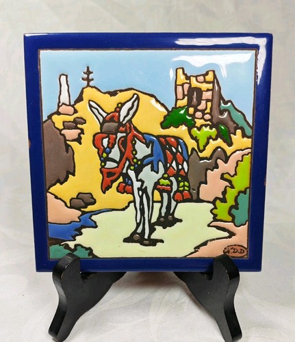 Vintage spanish ceramic donkey - vintage,