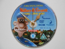 Wallace and Gromit the curse of the were rabbit Disc 1 DVD Wall Clock