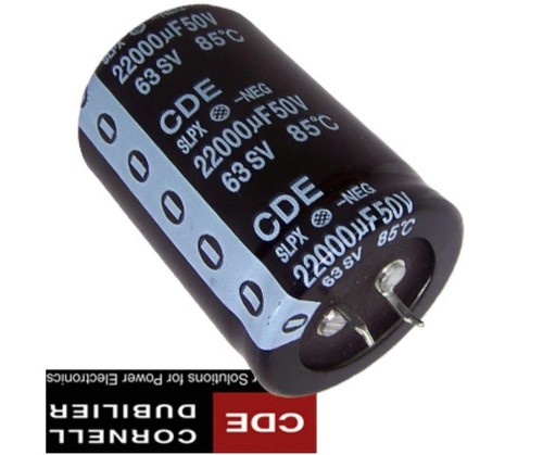 Cornell dubilier slpx - dubilier, 22000uf