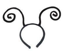 Black Insect Antenna on Headband Ant Butterfly Bug Fancy Dress Accessory