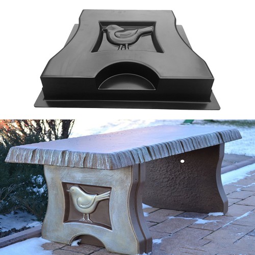 Black diy concrete bench leg - diy,