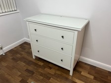 Chest of Drawers  White Satin