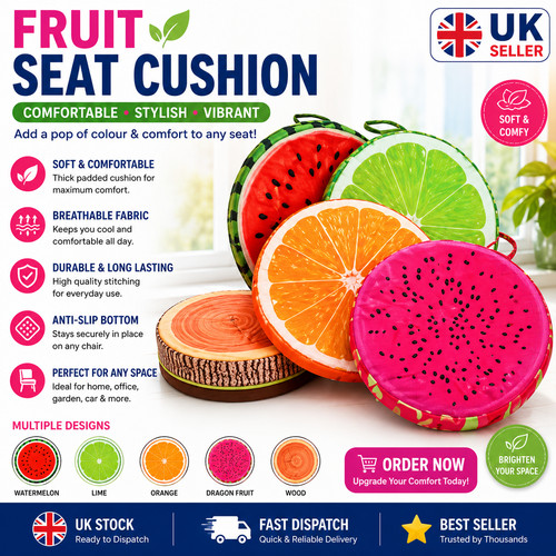Colorful fruit chair - colorful, cushions