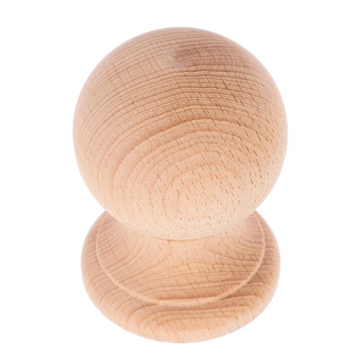 Round wood ball finial - ,