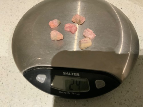 Pink rhodochrosite crystal - pink, 24g