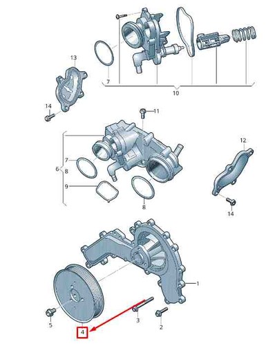 Audi engine v belt - audi, 4m