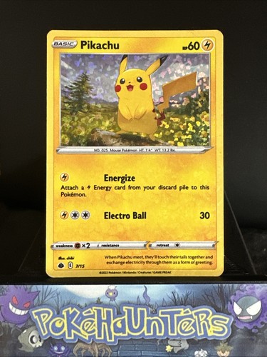 Pokemon card pikachu - pikachu, 7/15