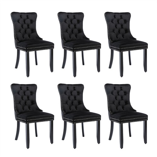 Set velvet dining chairs - set, of