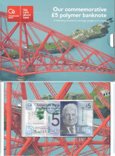 Clydesdale bank 5 - bank, £5
