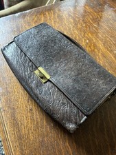 Genuine Ostrich Skin Hand Bag Edwardian Era Circa 1900