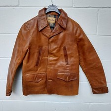 Vintage Cidu Horsehide Leather Coat Jacket Freewheelers 30s Switchyard Style "L"
