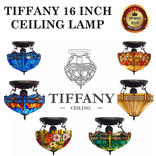 Handcrafted inch tiffany - handcrafted, 16-inch