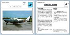 Piper PA-24 Comanche - Transport - Warplanes Collectors Club Card