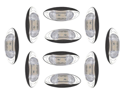 10x 12v white led - 10x, side