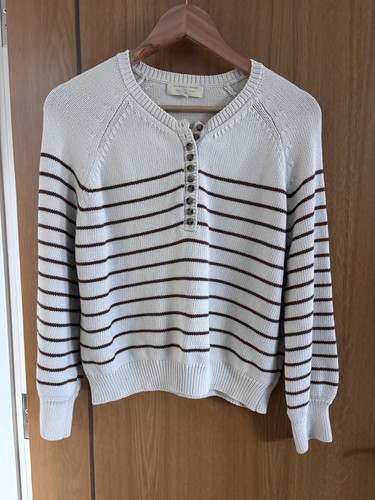 Sezane maille cream brown - la,