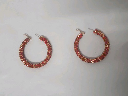 Red gold chunky - gold, glitter