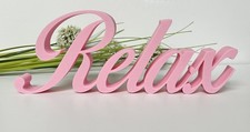 Relax Word Sign Pink Ornaments