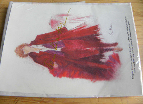 Signed tom baker post - baker, who)
