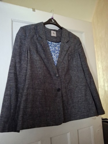 Ladies grey jacket with blue - ladies,