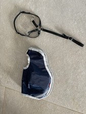 LeMieux Mini Toy Pony Navy Exercise Sheet And Black Leather Martingale Black