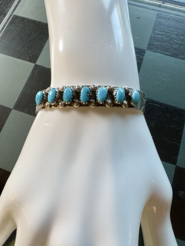 Sterling turquoise cuff m - sterling,