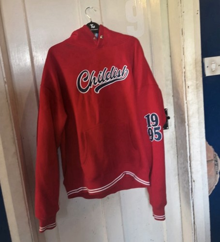 Childish red varsity hoodie - ,
