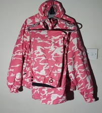 Airwalk Pink Camo Ski Jacket With Goggle Face Covering Size 12 & Trousers 10 Y2K