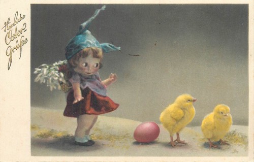Easter greetings cute - , puppet