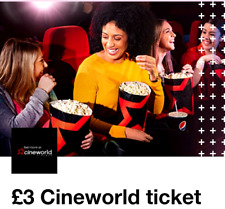 1 x Cineworld Cinema Ticket Valid: Fri Sat Sun QUICK DELIVERY – Read Description