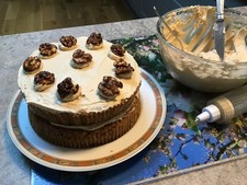 8” Homemade coffee & walnut