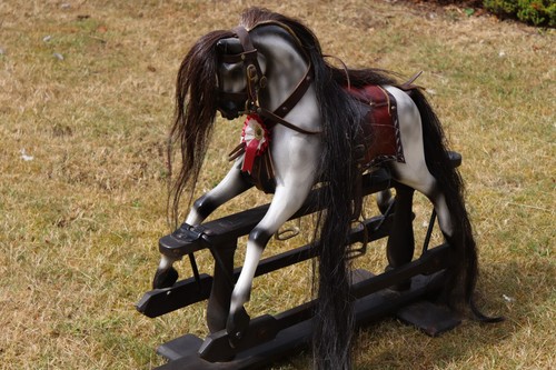 Vintage wooden rocking horse