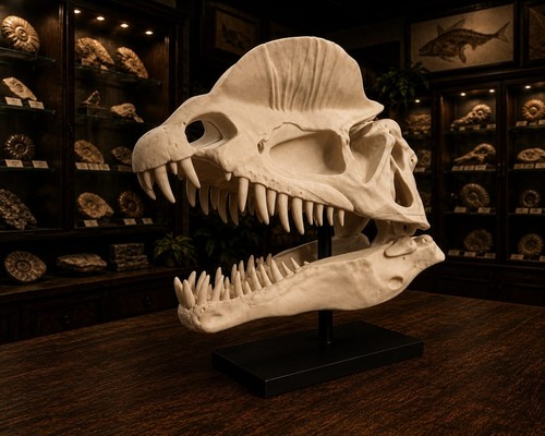 Life size dilophosaurus skull - life,