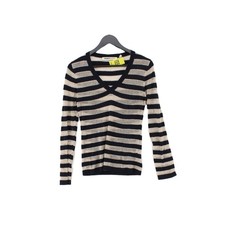 Clements Ribeiro Women's Jumper UK 10 Blue Cotton with Cashmere Pullover