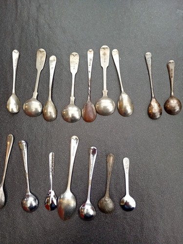 Antique vintage salt - , spoons