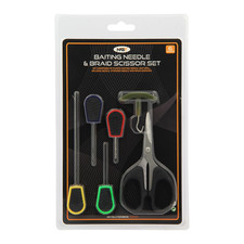 NGT 6pc Baiting Needle & Scissor Set – Complete Carp Rig Prep Kit